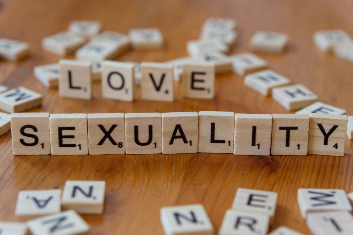 Love and Sexuality Concept with Letter Tiles